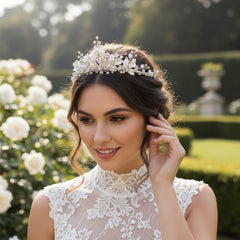 SASSB COLLECTION -  SILVER EXTRAVAGANCE TIARA - (TIARA 23)