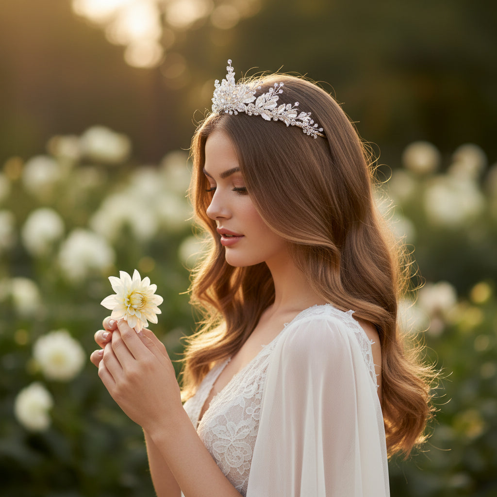 SASSB COLLECTION -  SILVER EXTRAVAGANCE TIARA - (TIARA 23)