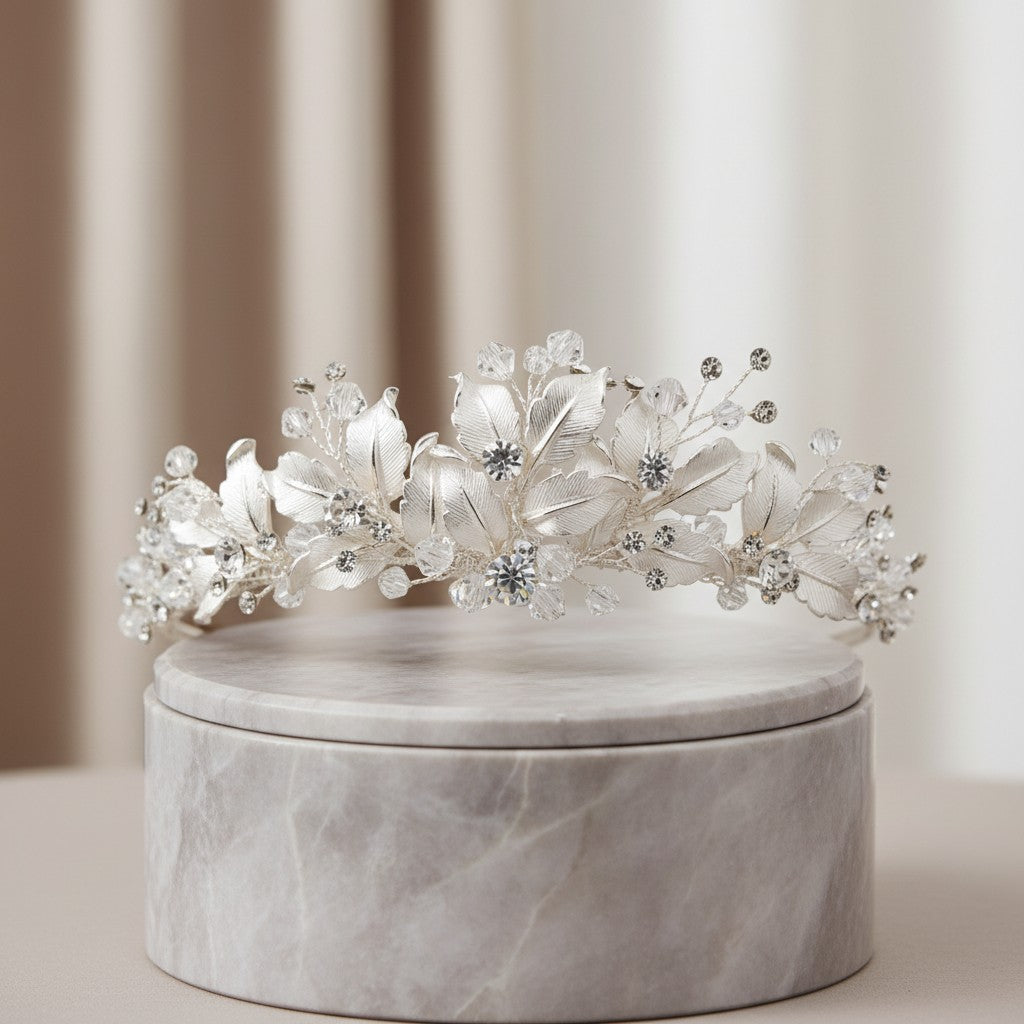 SASSB COLLECTION -  SILVER EXTRAVAGANCE TIARA - (TIARA 23)