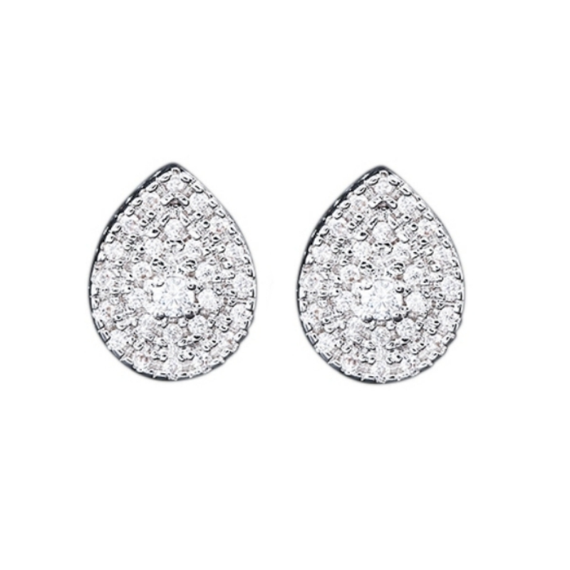 CUBIC ZIRCONIA COLLECTION - CRYSTAL DROP NECKLACE SET - CZNK116