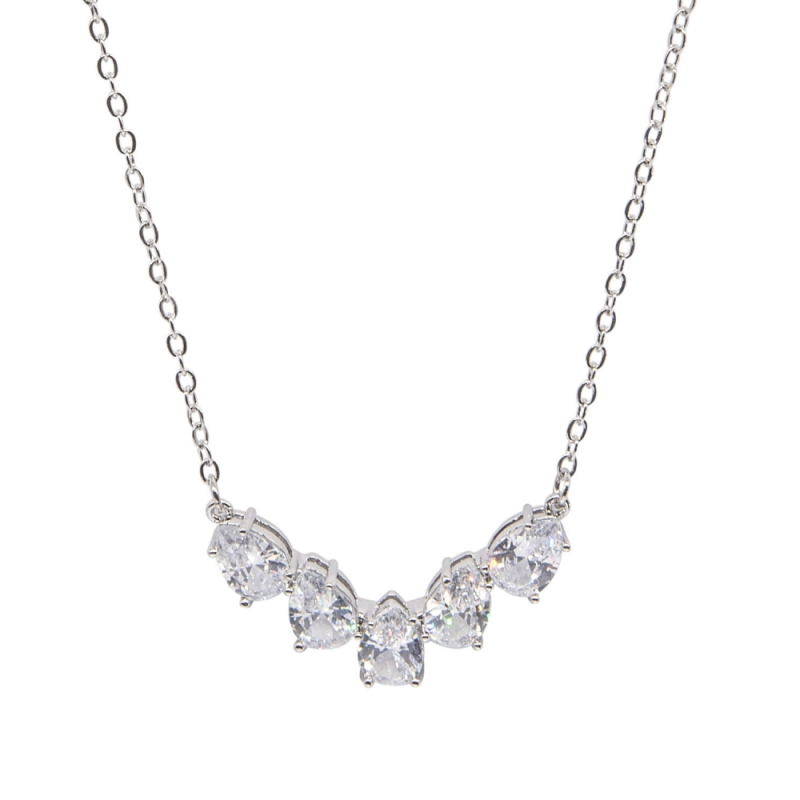 CUBIC ZIRCONIA COLLECTION - CRYSTAL GLAM NECKLACE - CZNK 117