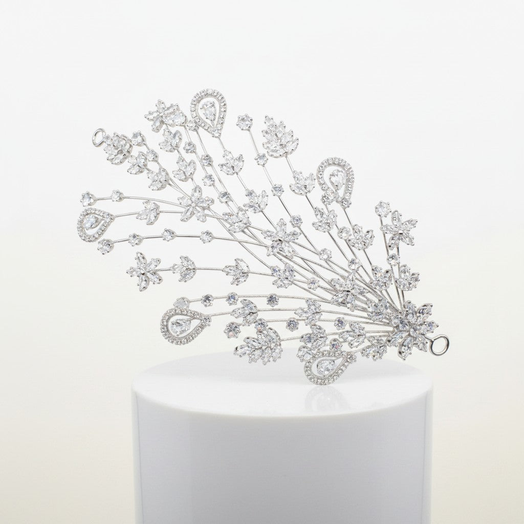CUBIC ZIRCONIA COLLECTION - EXQUISITE CRYSTAL HEADPIECE - AHB68
