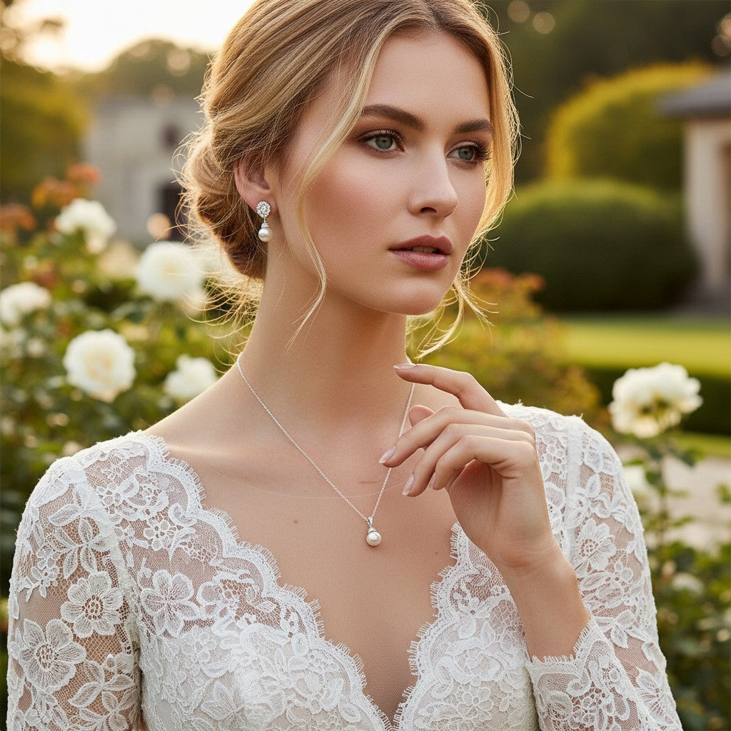 ATHENA COLLECTION - CHIC PEARL NECKLACE SET - NK122