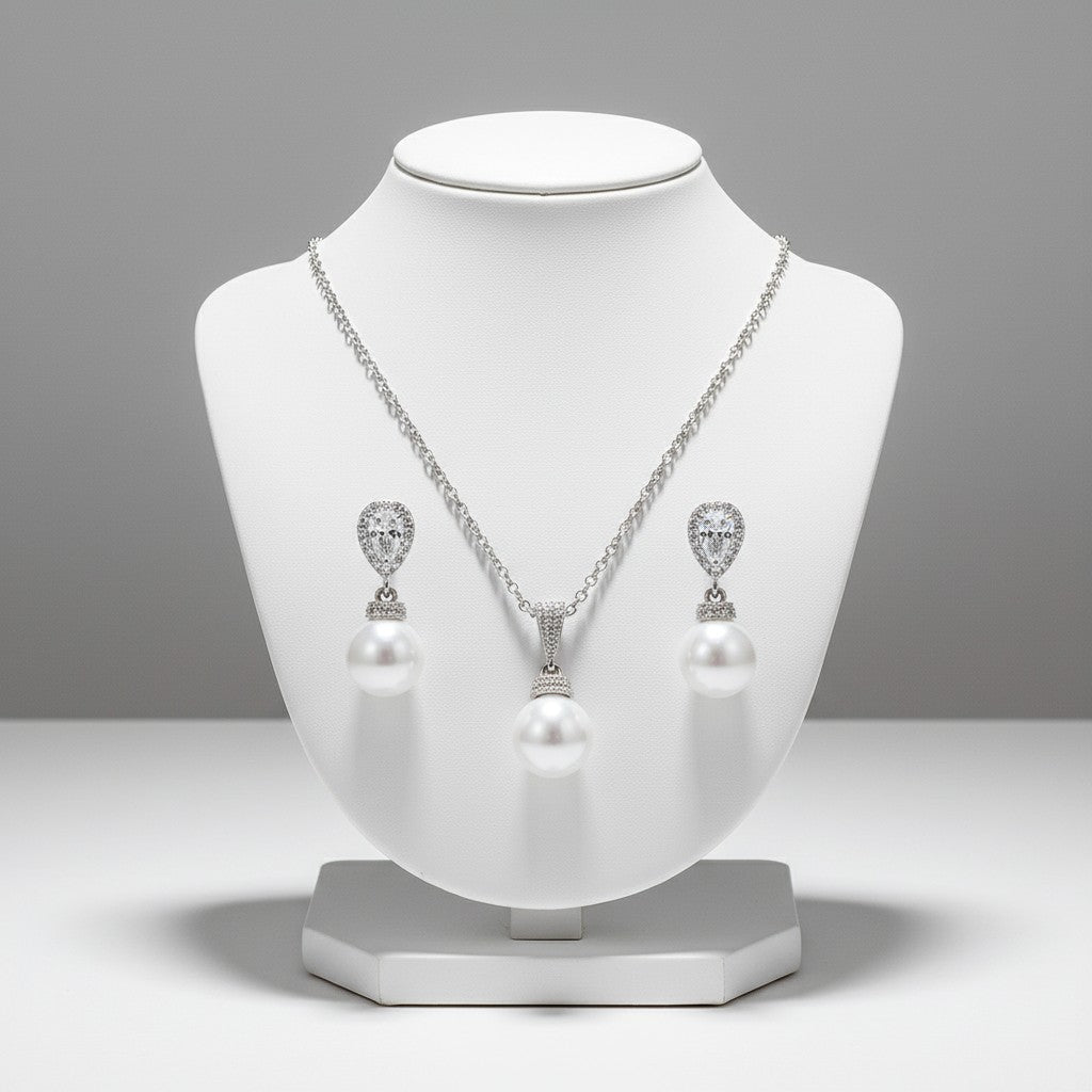 ATHENA COLLECTION - CHIC PEARL NECKLACE SET - NK122