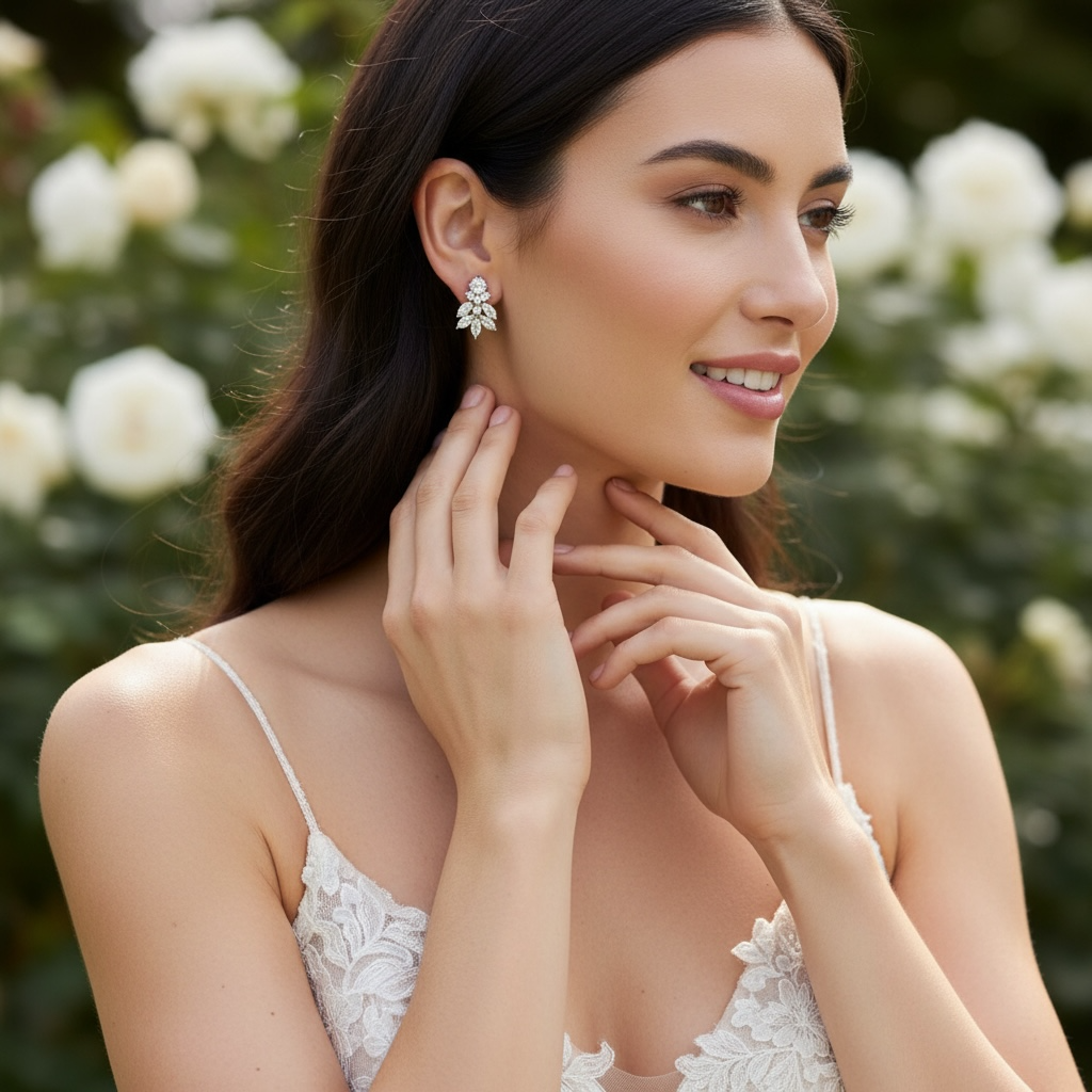 CUBIC ZIRCONIA COLLECTION - CRYSTAL DIVINE EARRINGS - CZER557