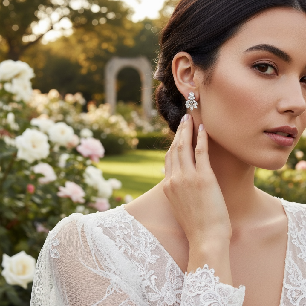 CUBIC ZIRCONIA COLLECTION - CRYSTAL DIVINE EARRINGS - CZER557