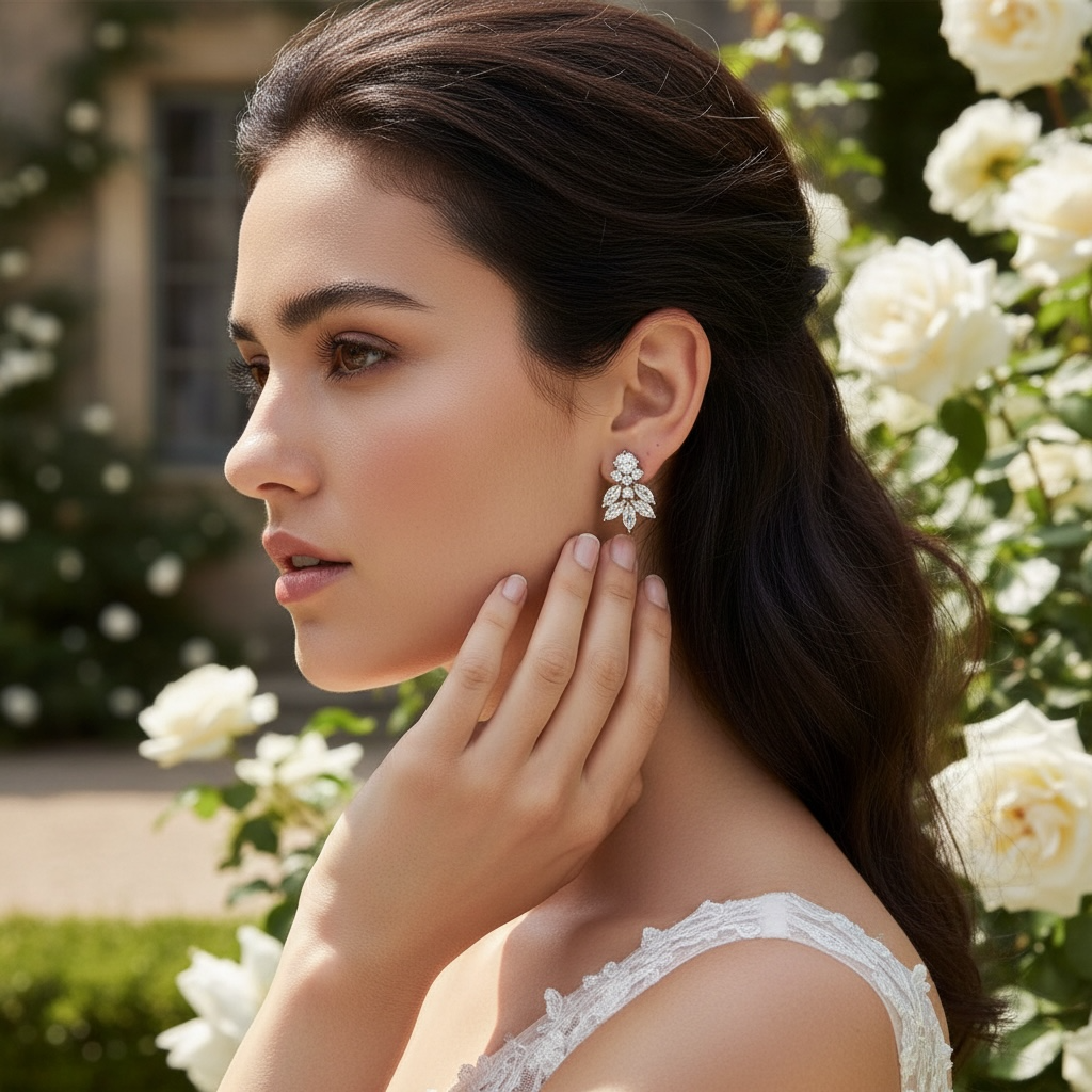 CUBIC ZIRCONIA COLLECTION - CRYSTAL DIVINE EARRINGS - CZER557