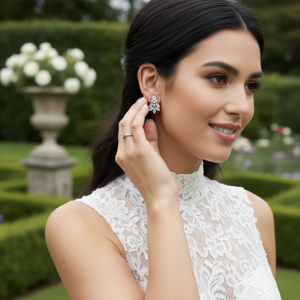 CUBIC ZIRCONIA COLLECTION - CRYSTAL DIVINE EARRINGS - CZER557