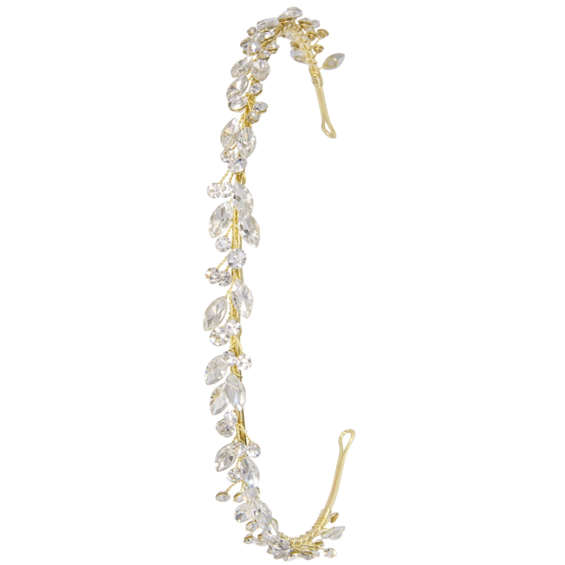 ATHENA COLLECTION - CRYSTAL CHIC HEADBAND - AHB-52 (GOLD)