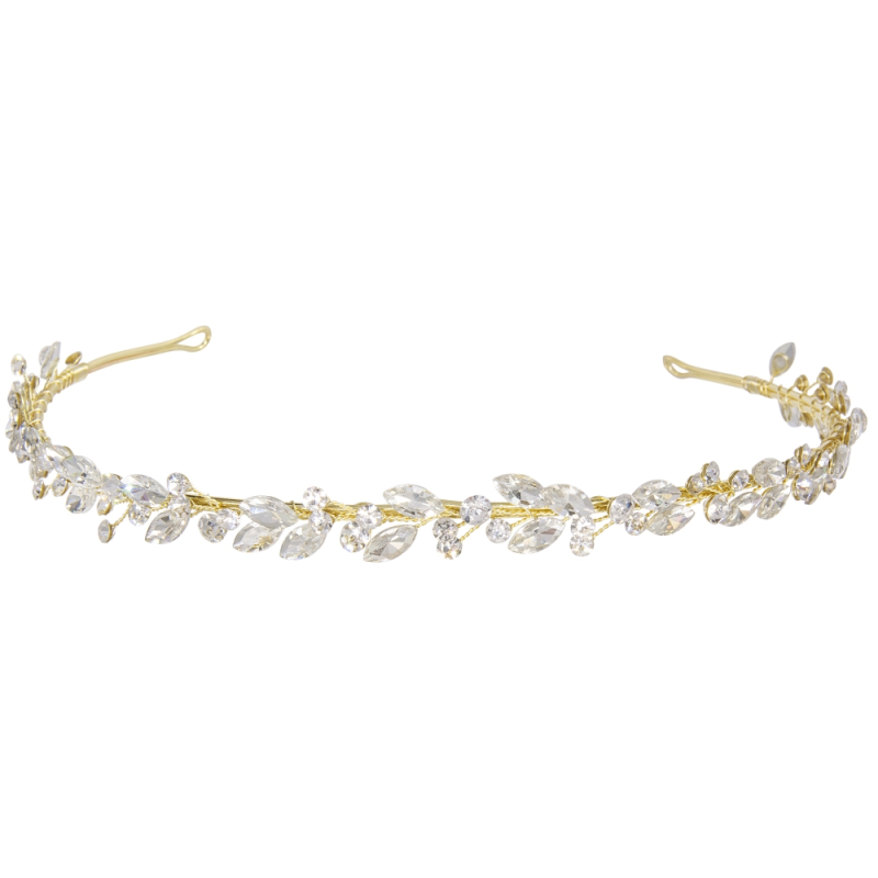 ATHENA COLLECTION - CRYSTAL CHIC HEADBAND - AHB-52 (GOLD)