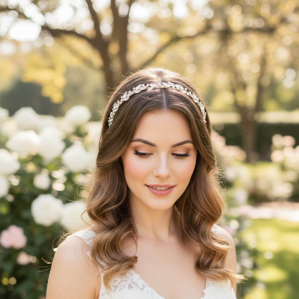 ATHENA COLLECTION - CRYSTAL CHIC HEADBAND - AHB-52 (GOLD)