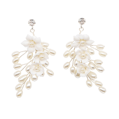 ATHENA COLLECTION - LUXE DIVINE HAIR COMB & EARRING SET - SILVER  HC221