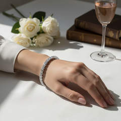 CUBIC ZIRCONIA COLLECTION - CRYSTAL GLAM TENNIS BRACELET - BR116A