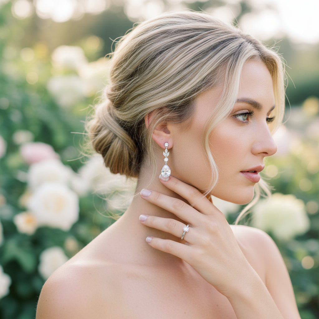 CUBIC ZIRCONIA COLLECTION - SIMPLY SPARKLE EARRINGS - CZER567 GOLD