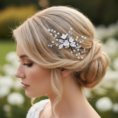 ATHENA COLLECTION - VINTAGE CHARM HAIR PINS - SILVER (PIN48) (PAIR)
