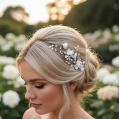 ATHENA COLLECTION - VINTAGE CHARM HAIR PINS - SILVER (PIN48) (PAIR)