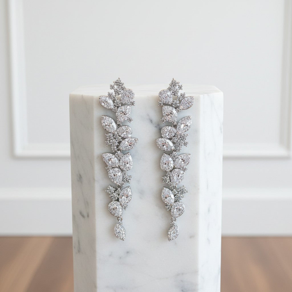 CUBIC ZIRCONIA COLLECTION - BEDAZZLE EARRINGS - CZER568