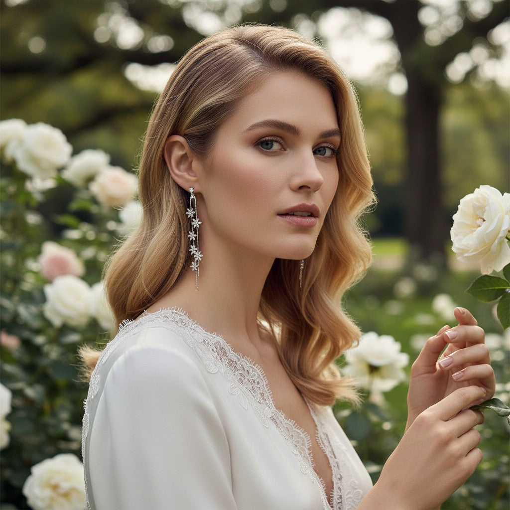 CUBIC ZIRCONIA COLLECTION - STARLET GEM EARRINGS - CZER570