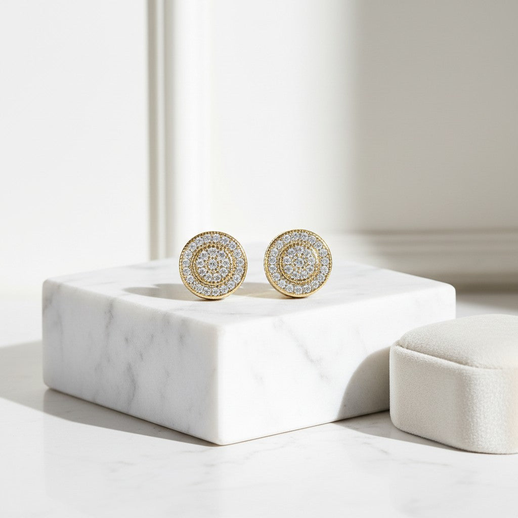 CUBIC ZIRCONIA COLLECTION - CRYSTALLURE STUD EARRINGS - CZER571 GOLD