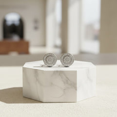 CUBIC ZIRCONIA COLLECTION - CRYSTALLURE STUD EARRINGS - CZER571 SILVER
