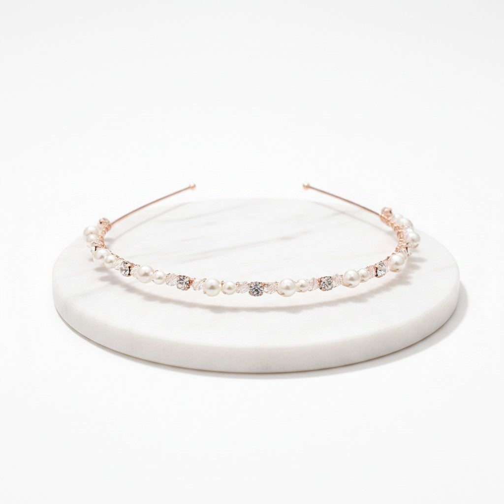 ATHENA COLLECTION - CHIC HEADBAND - AHB61 ROSE GOLD