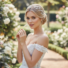 ATHENA COLLECTION - STARLET ELEGANCE HAIR VINE - SILVER  HP179