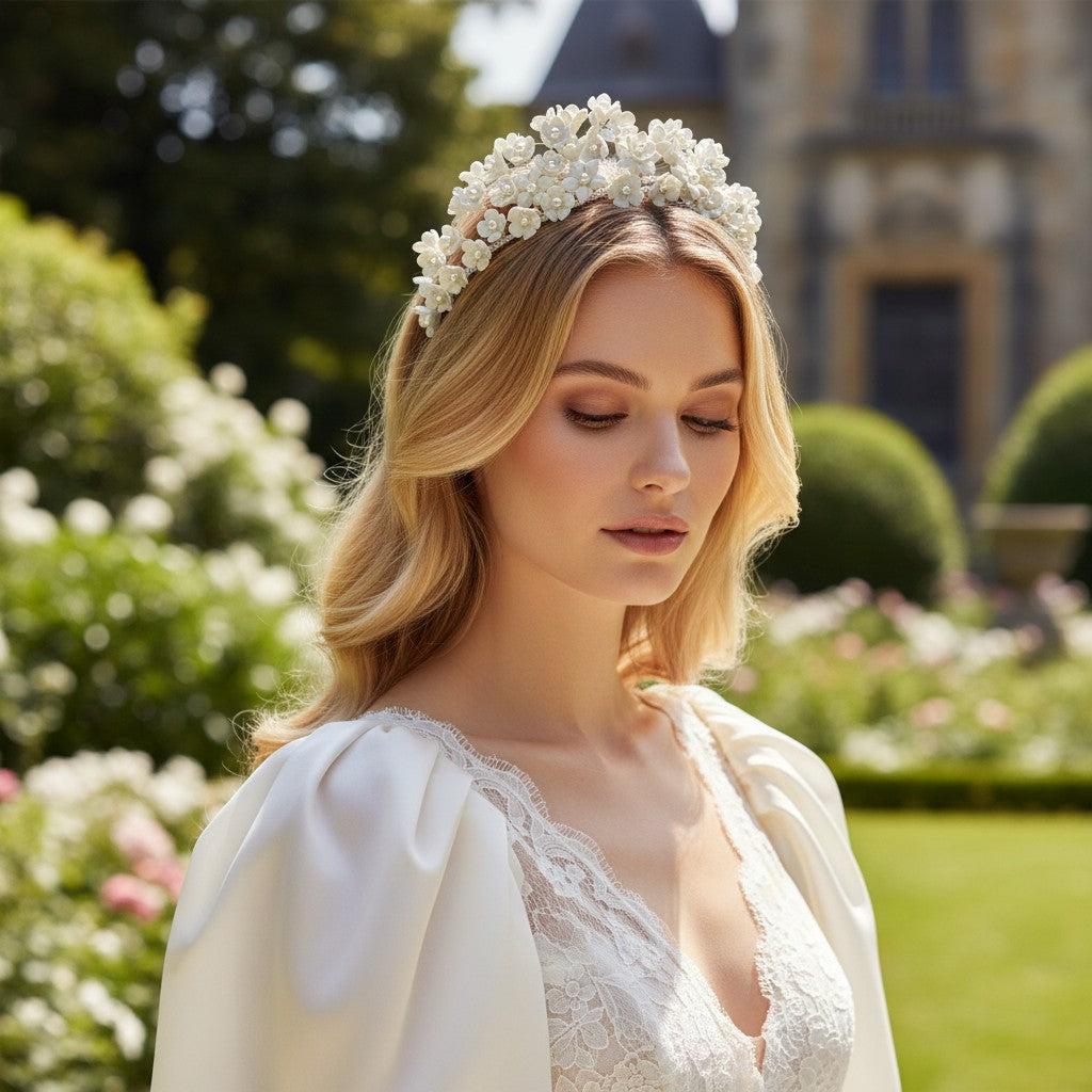 ATHENA COLLECTION - FLORAL EXTRAVAGANCE TIARA -AHB63