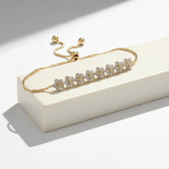 CUBIC ZIRCONIA COLLECTION - CHIC BRACELET - BR116 GOLD