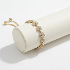 CUBIC ZIRCONIA COLLECTION - CHIC BRACELET - BR116 GOLD