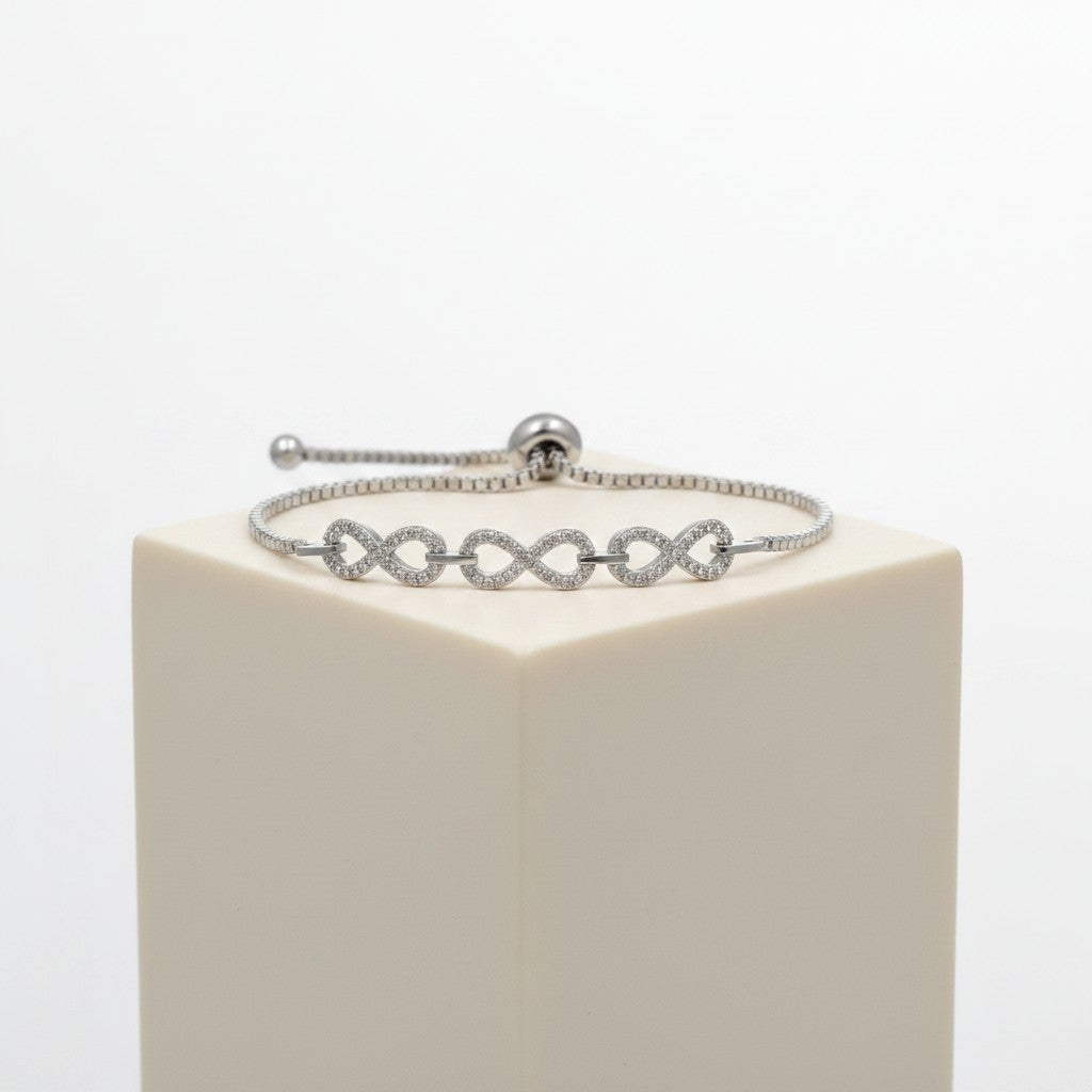 CUBIC ZIRCONIA CRYSTAL - LUXE ETERNITY BRACELET - BR117
