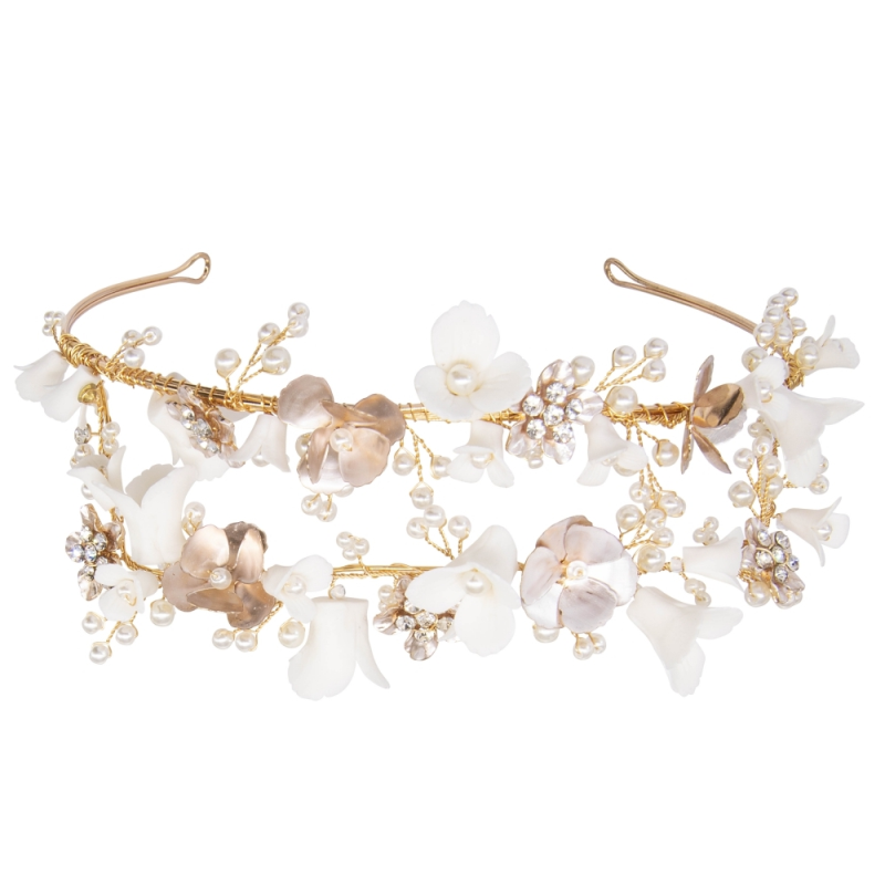 ATHENA COLLECTION - GLAMOROUS PINK BLUSH HEADPIECE - AHB92