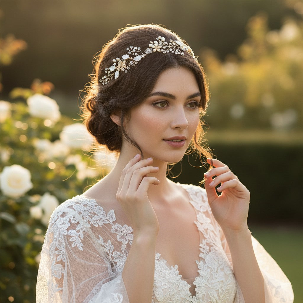 ATHENA COLLECTION - CRYSTAL ELEGANCE HAIRVINE - HP187 ROSE GOLD