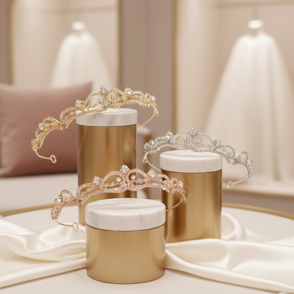ATHENA COLLECTION - ETERNALLY CRYSTAL TIARA SET -