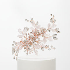 ATHENA COLLECTION - FLORAL ROMANCE HEADPIECE- HC222 ROSE GOLD