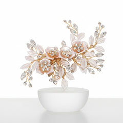 ATHENA COLLECTION - FLORAL ROMANCE HEADPIECE- HC222  GOLD