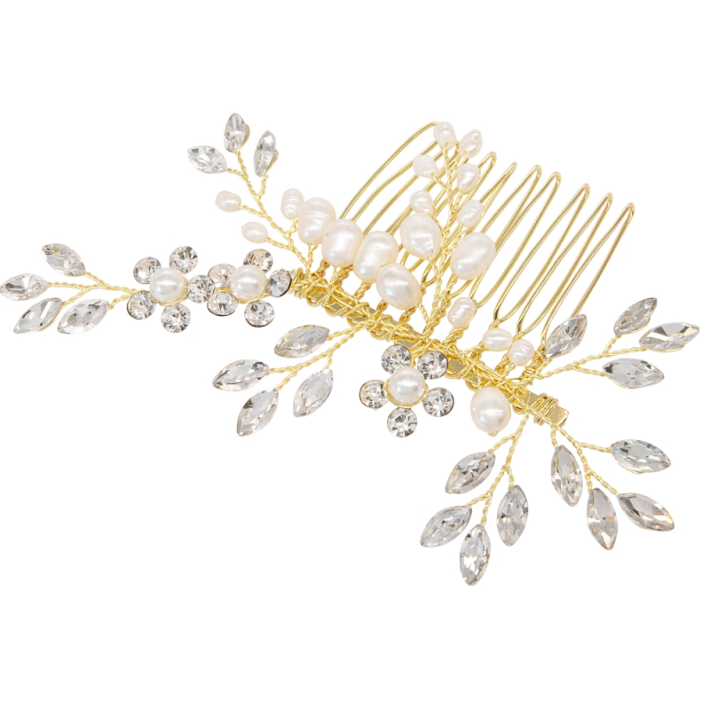 ATHENA COLLECTION - SIMPLY CHIC HAIR COMB - HC220  GOLD
