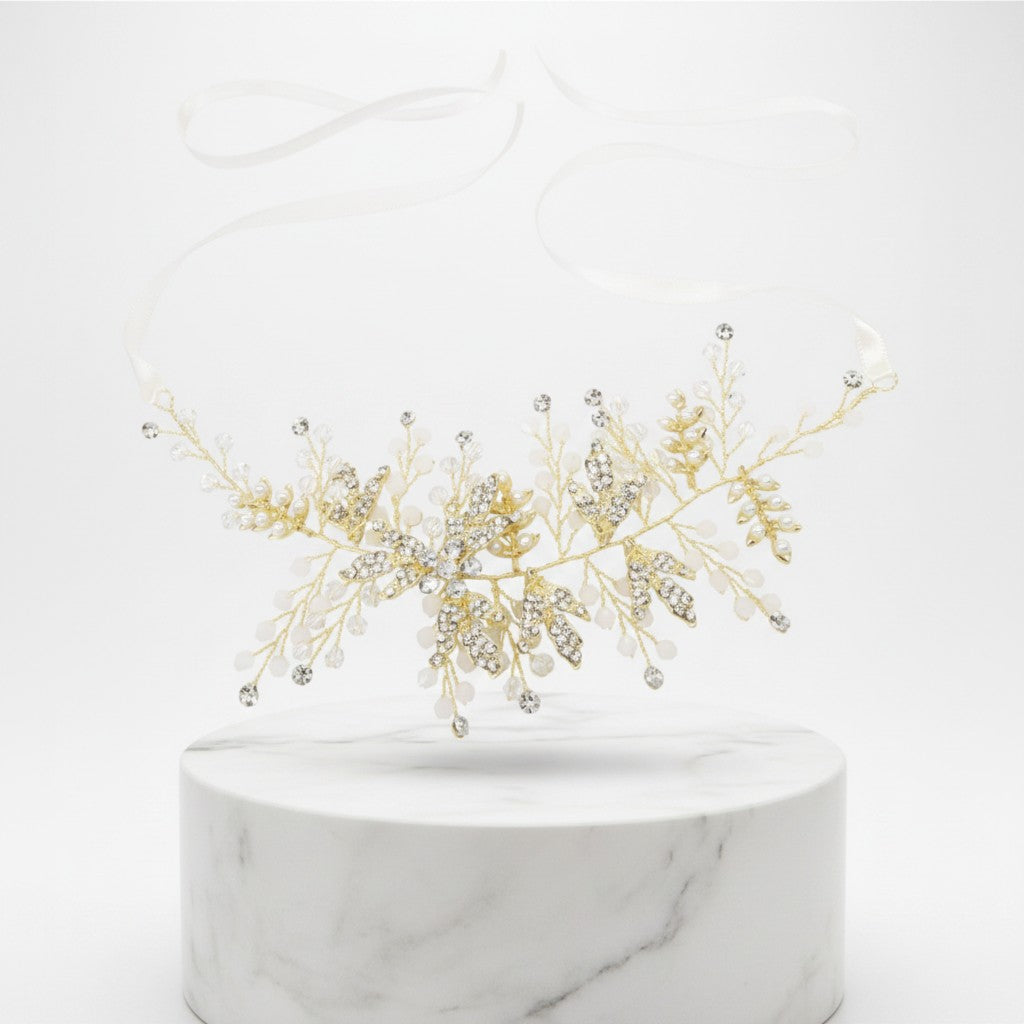 ATHENA COLLECTION - DIVINE CRYSTAL HAIR VINE - HP185 GOLD