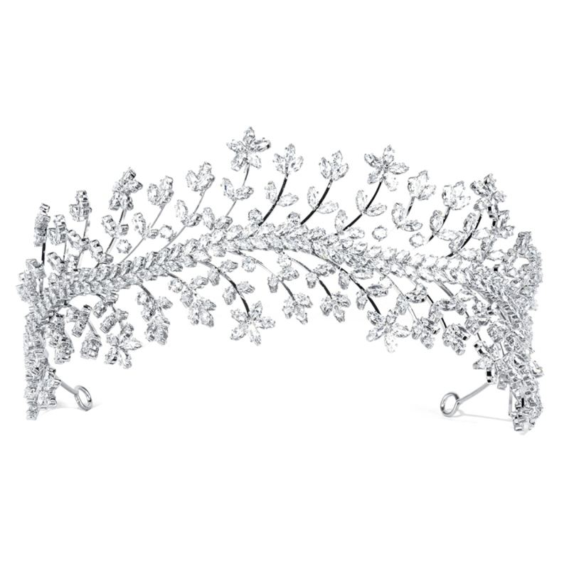 CUBIC ZIRCONIA COLLECTION - CRYSTAL ENCHANTMENT HEADPIECE - AHB78 SILVER