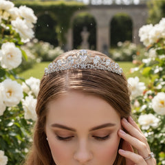CUBIC ZIRCONIA COLLECTION - VINTAGE SPARKLE TIARA - AHB97