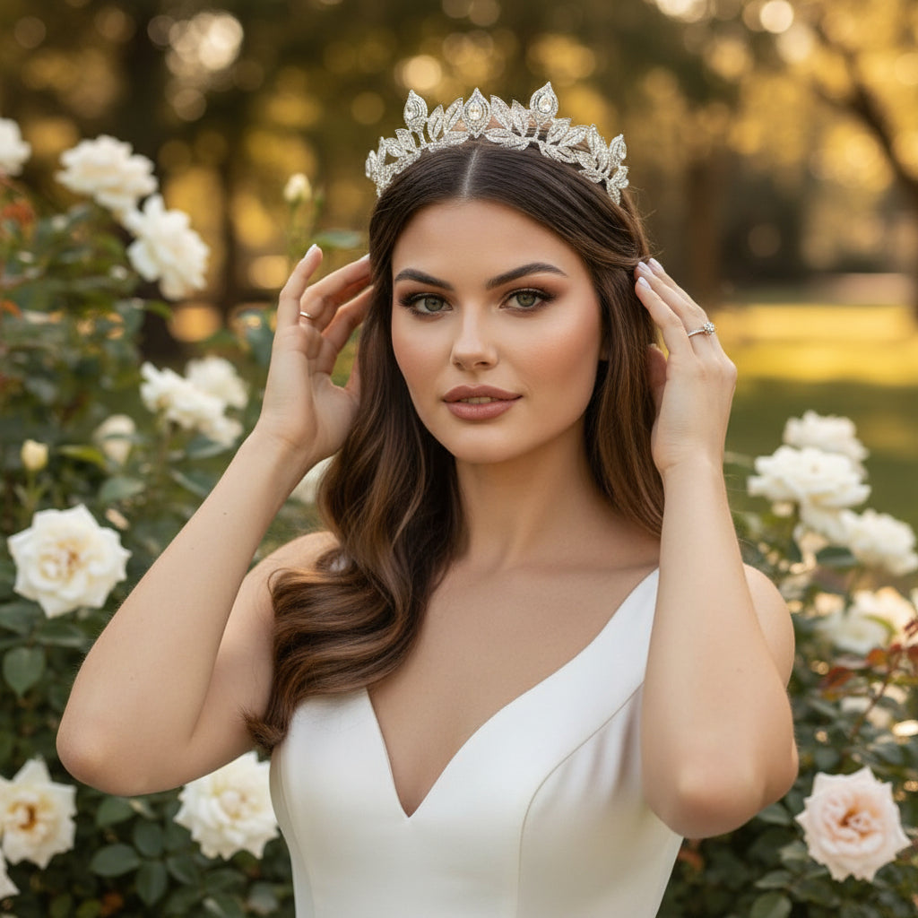 ATHENA COLLECTION - GLAM CRYSTAL VINE TIARA - AHB80