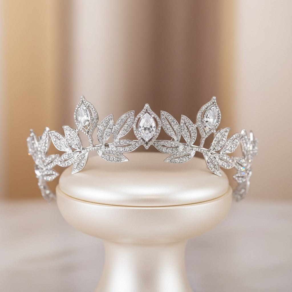 ATHENA COLLECTION - GLAM CRYSTAL VINE TIARA - AHB80