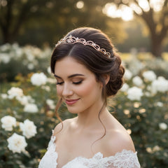 ATHENA COLLECTION - ETERNALLY CRYSTAL TIARA -AHB65 ROSE GOLD