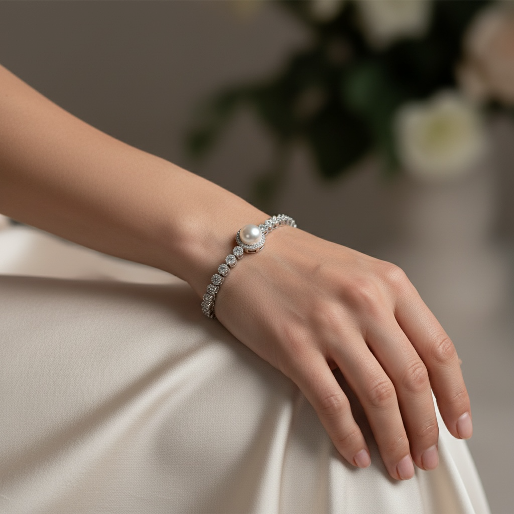 CUBIC ZIRCONIA COLLECTION - EXQUISITE CRYSTAL BRACELET - BR120
