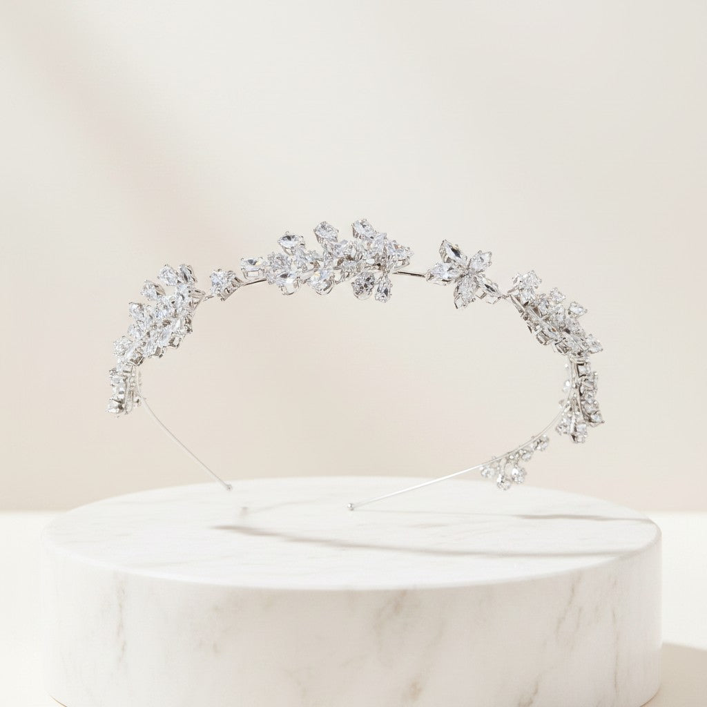 CUBIC ZIRCONIA COLLECTION - SHIMMERING VINE HEADBAND - AHB85