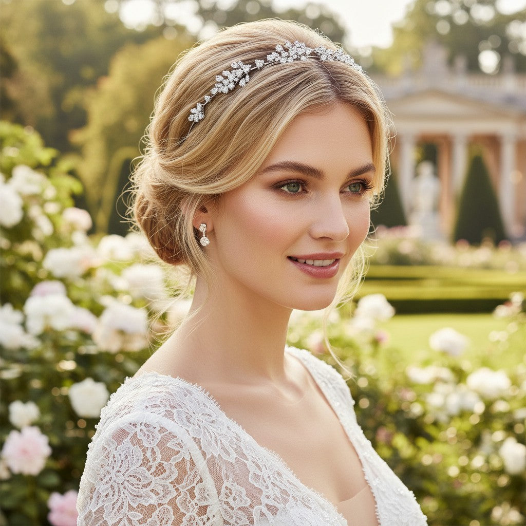 CUBIC ZIRCONIA COLLECTION - SHIMMERING VINE HEADBAND - AHB85