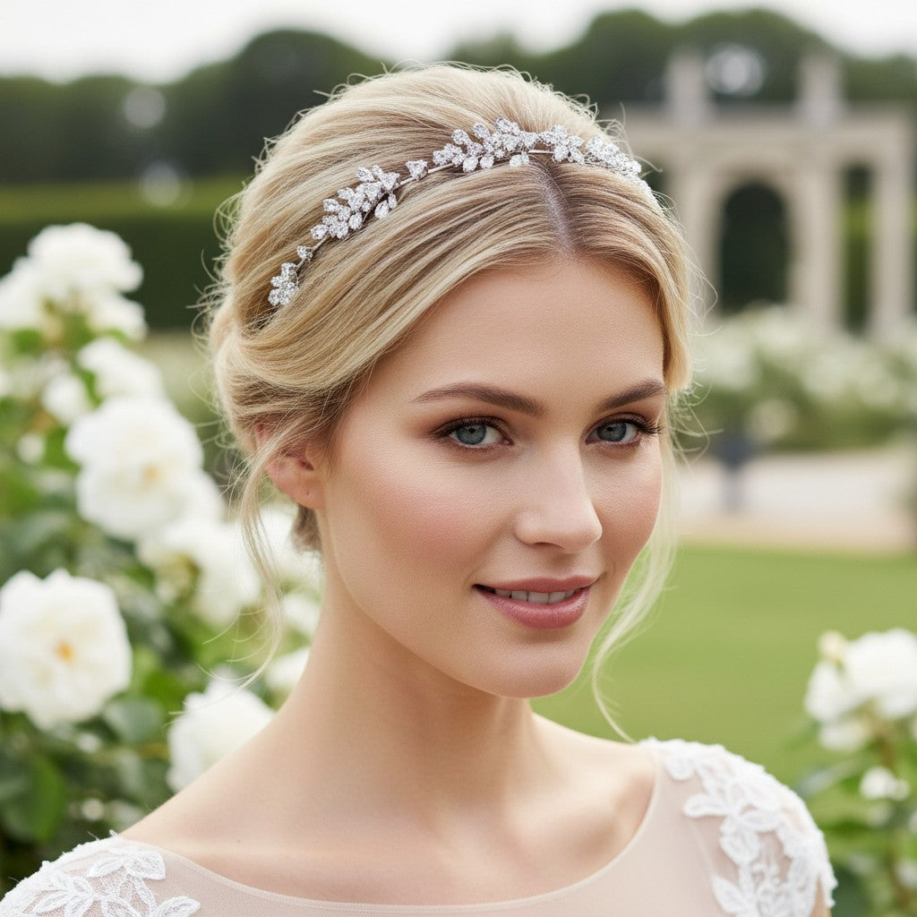 CUBIC ZIRCONIA COLLECTION - SHIMMERING VINE HEADBAND - AHB85