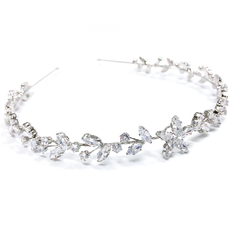 CUBIC ZIRCONIA COLLECTION - BEJEWELLED SIMULATED DIAMOND HEADBAND - AHB90