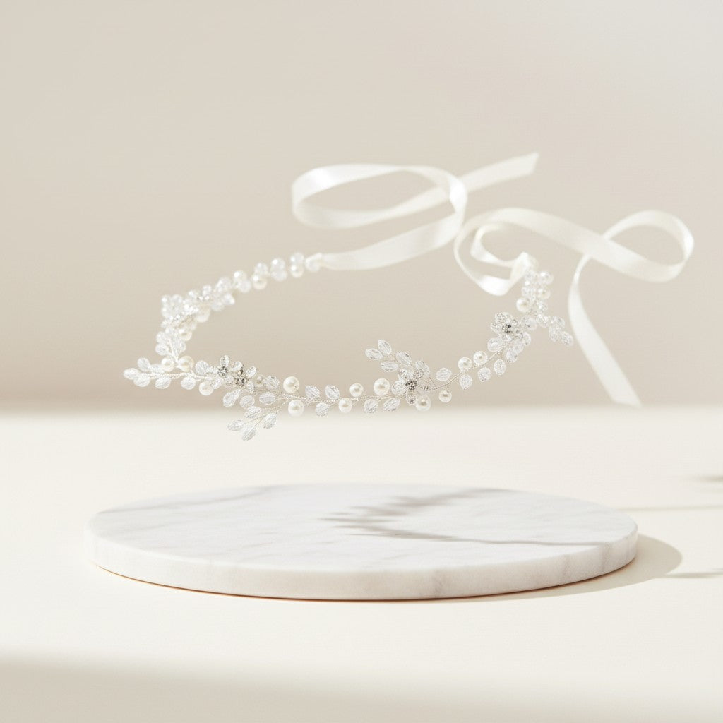ATHENA COLLECTION - DELICATE DECO HAIR VINE  - SILVER HP190