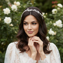 ATHENA COLLECTION - DELICATE DECO HAIR VINE  - SILVER HP190