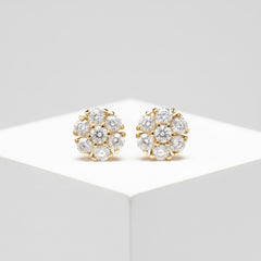 CUBIC ZIRCONIA COLLECTION - GRACEFUL GLITZY  EARRINGS - CZER573 GOLD